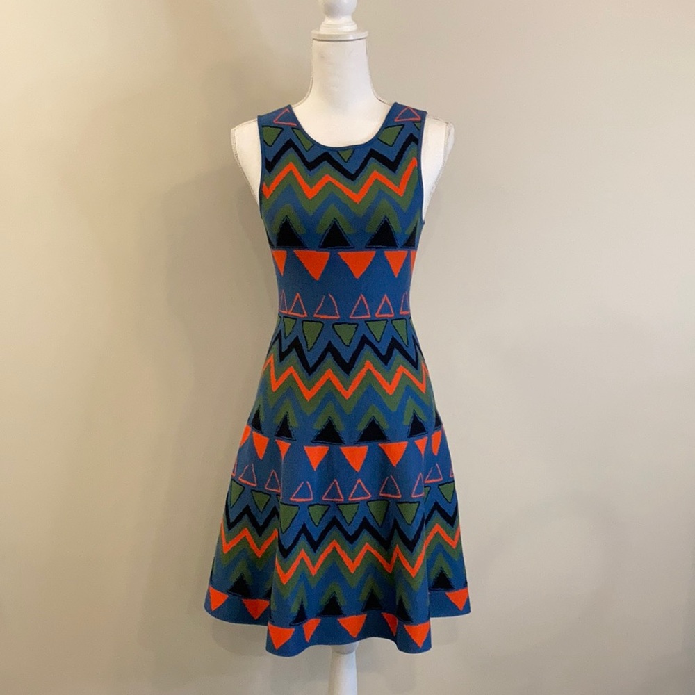 Issa London Fit & Flare Knit Sleeveless Dress